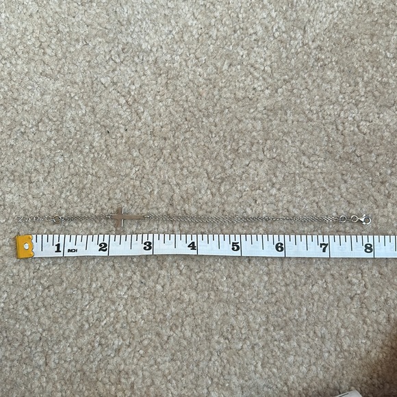 Sterling Silver Cross Bracelet - Picture 3 of 3